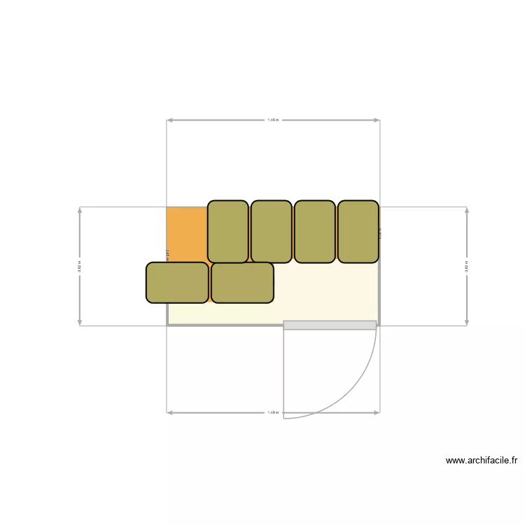 Abris de Jardin 00026 C. Plan de 1  et 1 m²