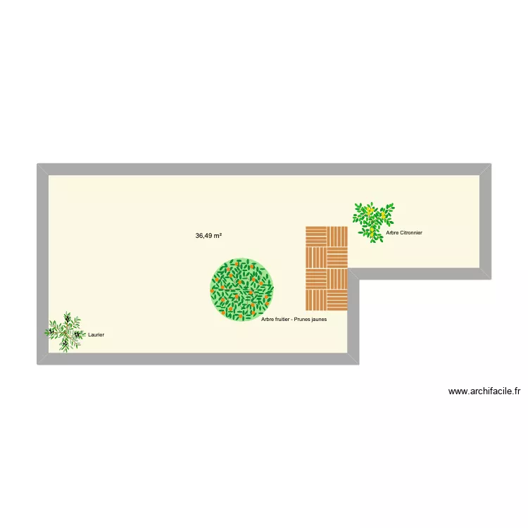 potager. Plan de 1 et 36 m² potager. Plan de 1 et 36 m²