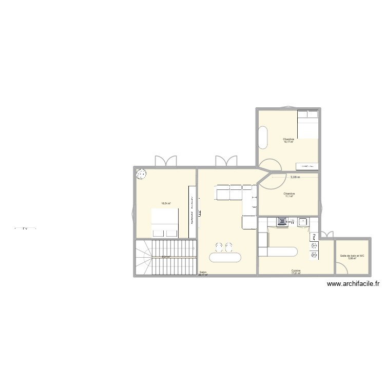 2 eme etage. Plan de 0 pièce et 0 m2