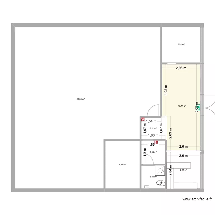 BRASSERIE ERP. Plan de 8 et 175 m² BRASSERIE ERP. Plan de 8 et 175 m²