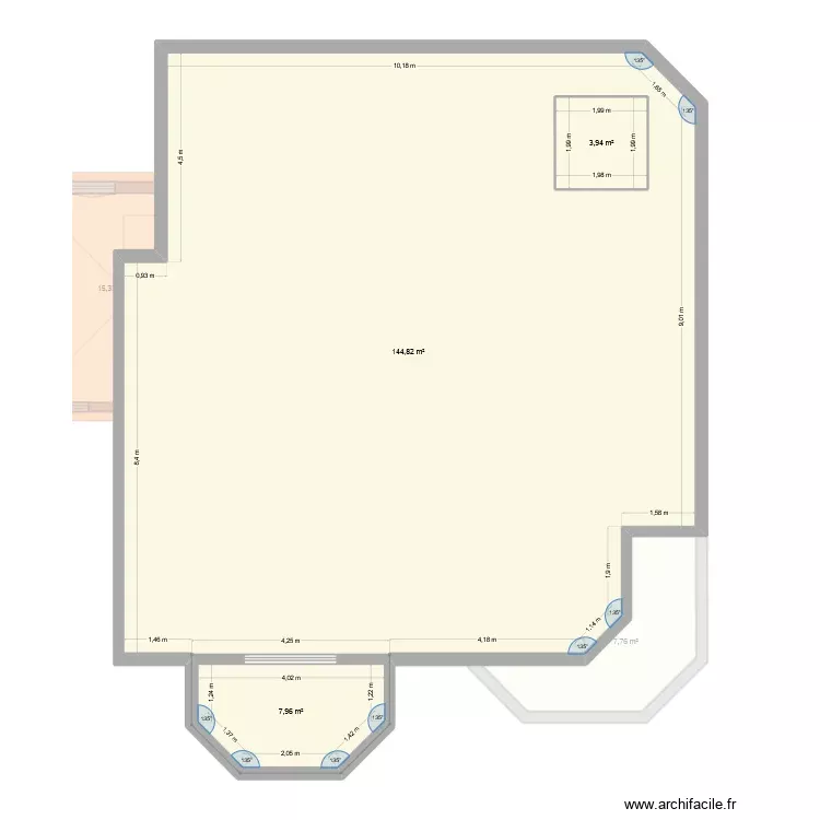 La Plume de Paon V2. Plan de 40 Pièces et 874 m²