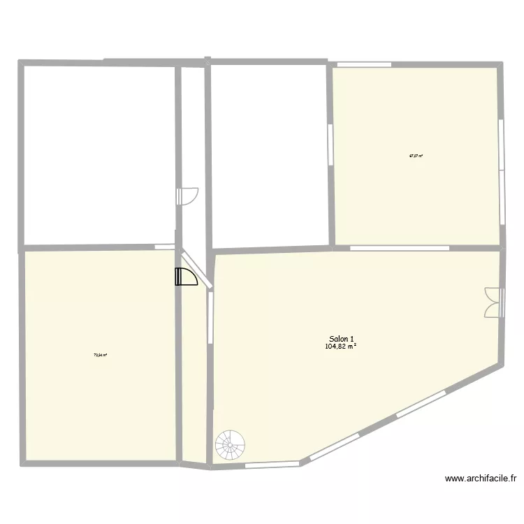 pLAN V. Plan de 3  et 254 m²