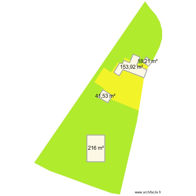 Miellerie. Plan de 4 pièces et 430 m2