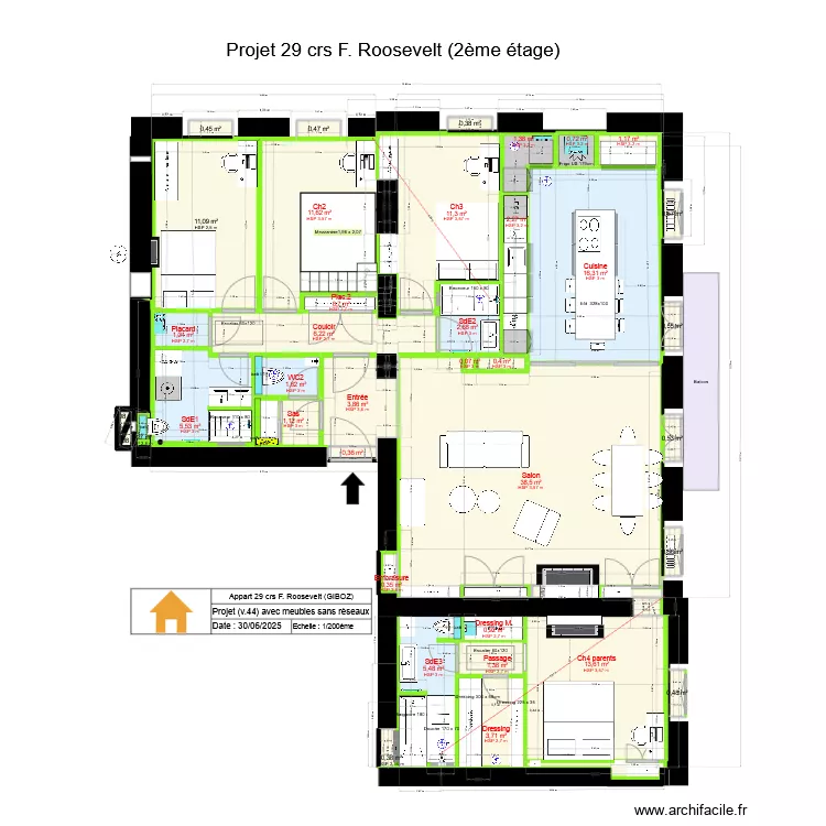 29 crs FR v44 ss meubles. Plan de 