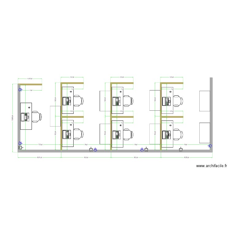 Ouest actuelle. Plan de 0 pièce et 0 m2