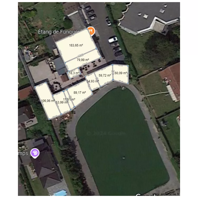 Domaine de Funquerel. Plan de 