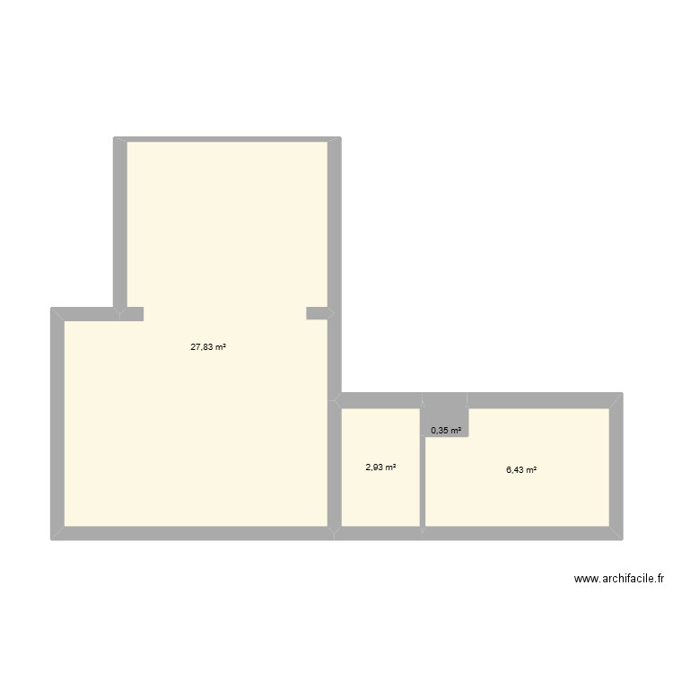 Aix 2. Plan de 4 pièces et 38 m2