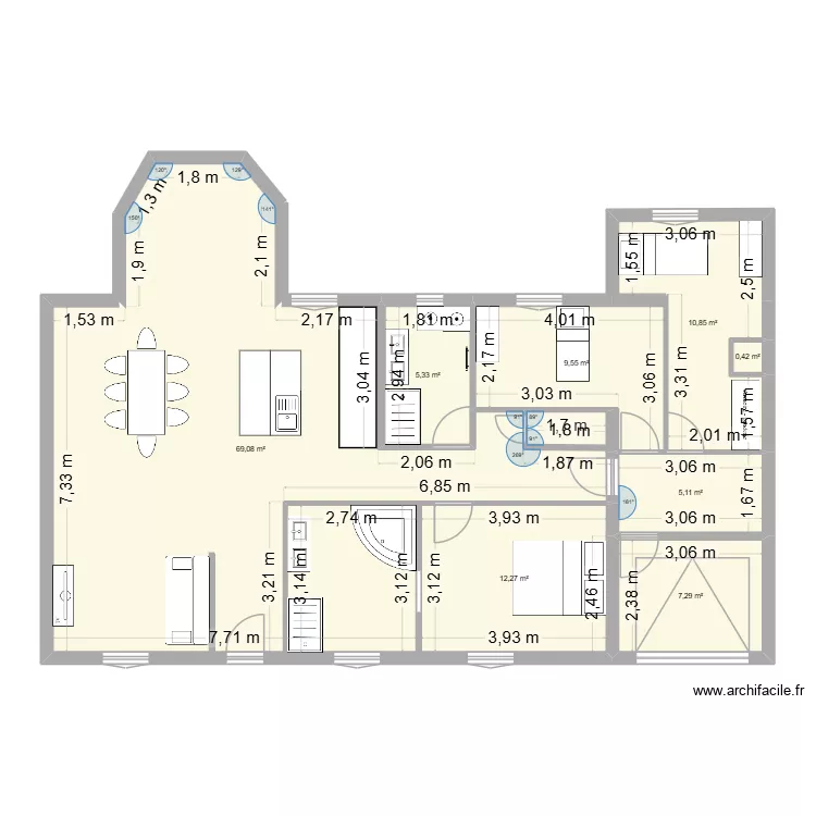 Maison Somain. Plan de 8 et 120 m² Maison Somain. Plan de 8 et 120 m²