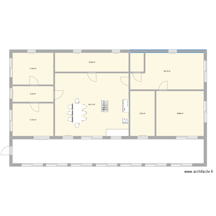 essai1. Plan de 8 pièces et 133 m2