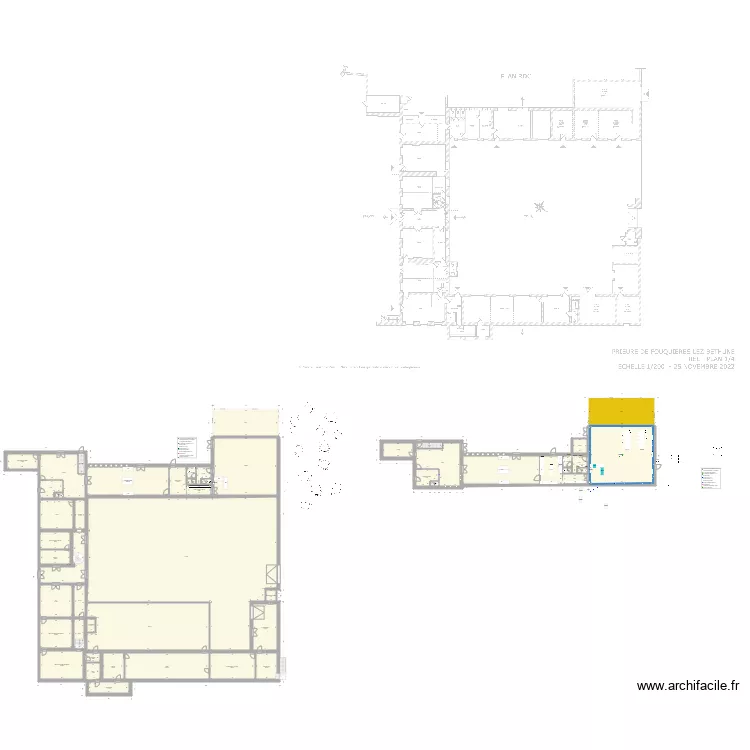 salle prieuré projet 1. Plan de 109 et 3096 m² salle prieuré projet 1. Plan de 109 et 3096 m²