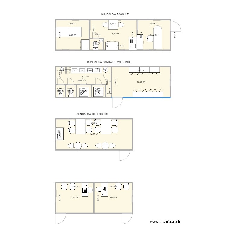 VERDOLINI CHANTIER SATOLAS. Plan de 13 pièces et 70 m2