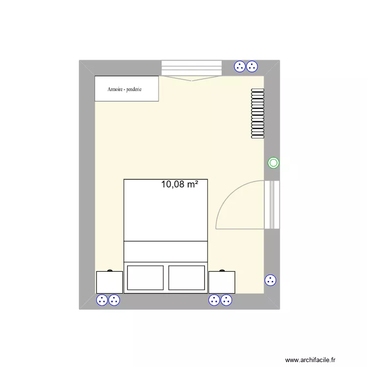 chambre 1er gauche principak. Plan de 1 et 10 m² chambre 1er gauche principak. Plan de 1 et 10 m²