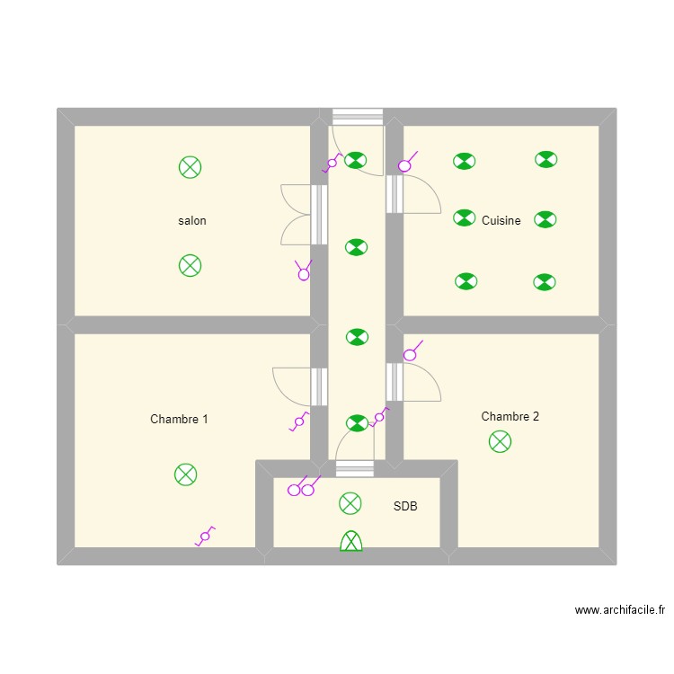 appartement f2. Plan de 0 pièce et 0 m2
