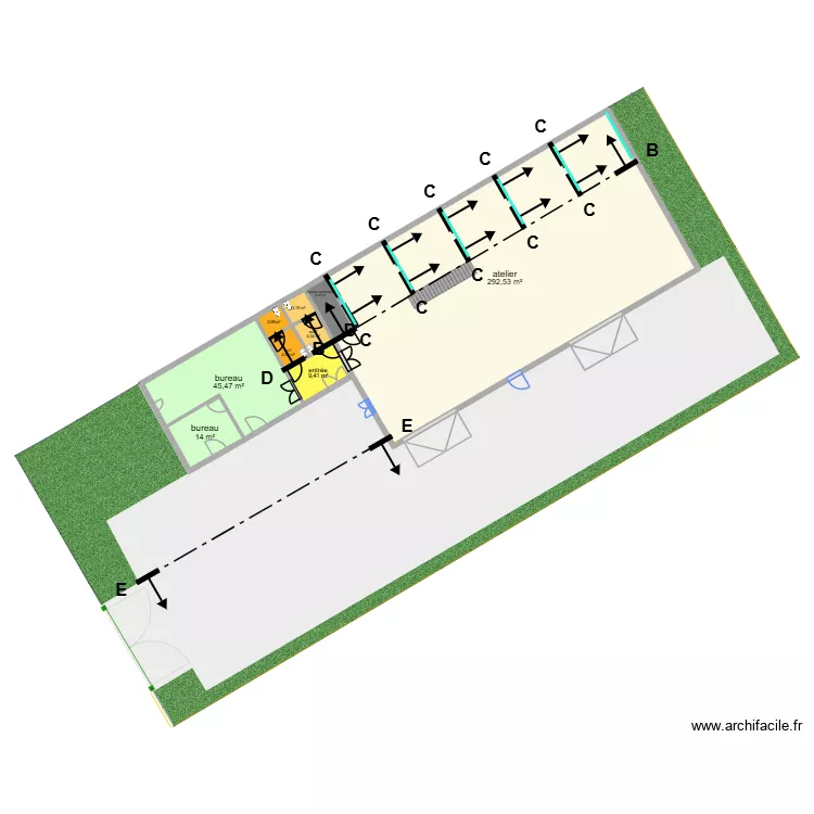 cadastre AO286. Plan de 9 et 383 m² cadastre AO286. Plan de 9 et 383 m²