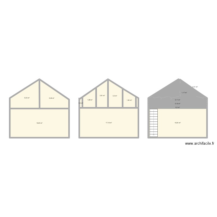 garage Bolbec 1. Plan de 15 pièces et 74 m2