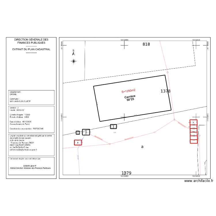 Plan masse accessibilité 500. Plan de 11 pièces et 1393 m2