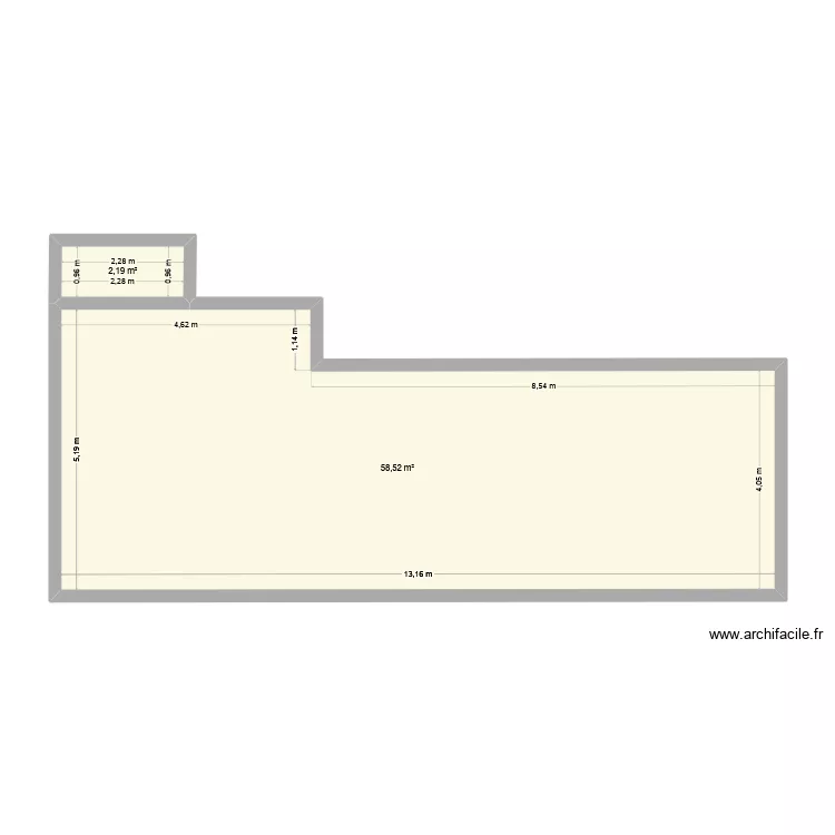 Rédange 2. Plan de 2 et 61 m² Rédange 2. Plan de 2 et 61 m²