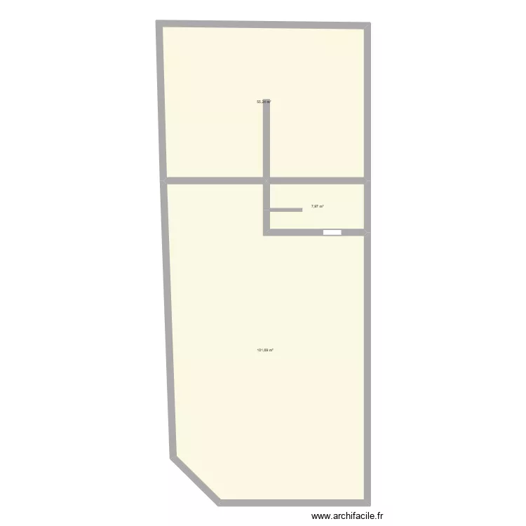 Epicerie2. Plan de 3 Pièces et 165 m²