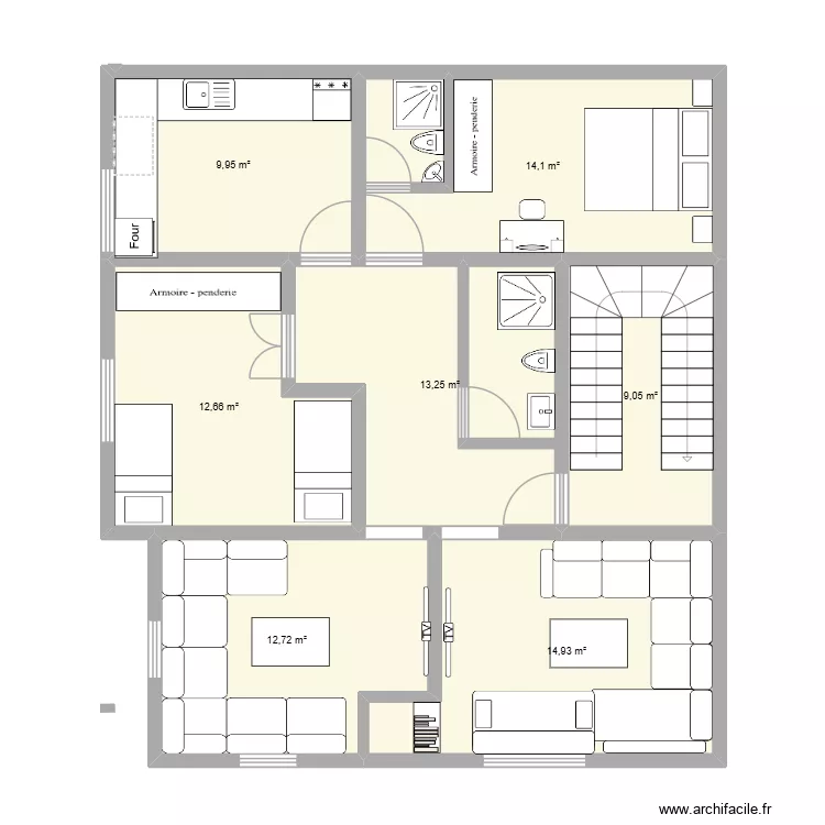 tadart. Plan de 7  et 87 m²