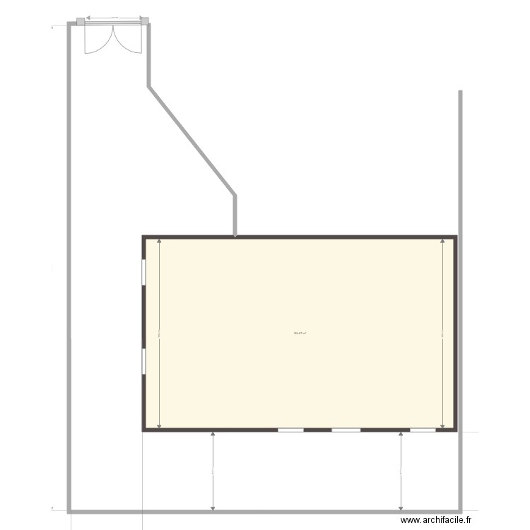 PANAJAN. Plan de 1 pièce et 185 m2