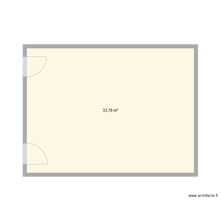 appart living. Plan de 1 pièce et 34 m2