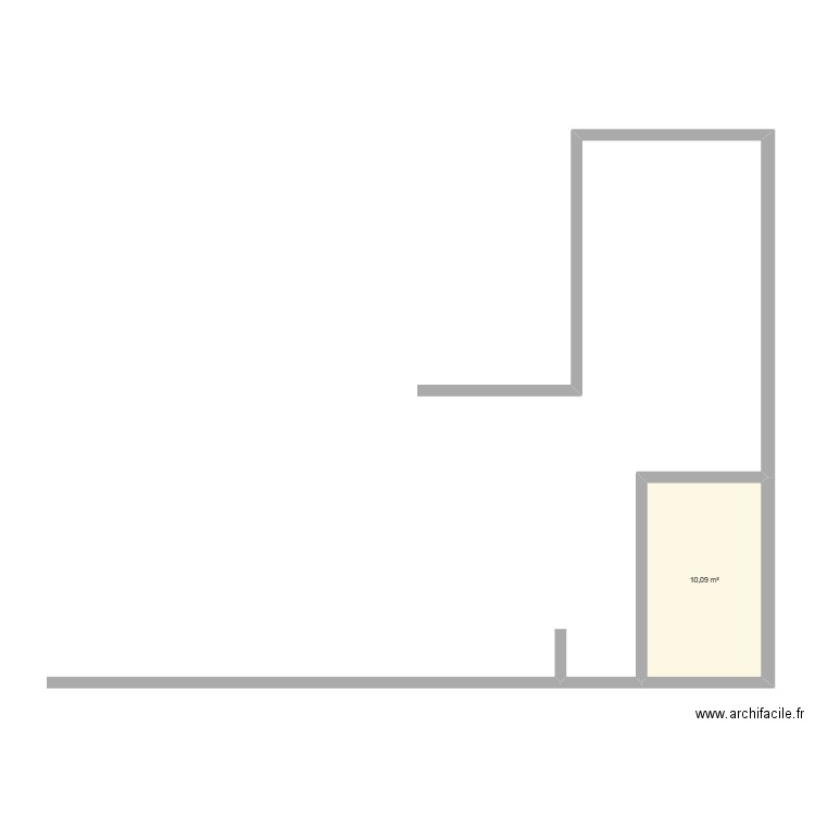 Rdc Xavier de Fourvières. Plan de 1 pièce et 10 m2