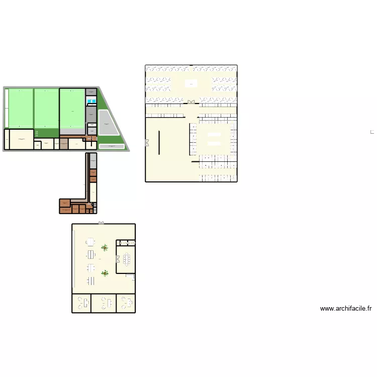 sr centre. Plan de 46  et 2794 m²
