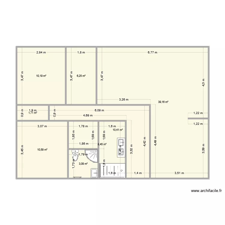 Cheyron Original. Plan de 8 Pièces et 90 m² Cheyron Original. Plan de 8 Pièces et 90 m²