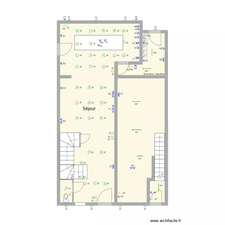 Delporte Kevin. Plan de 16 pièces et 144 m²