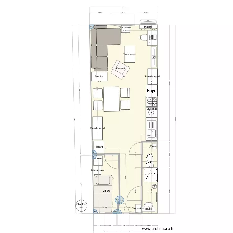 Studio V2. Plan de 4 Pièces et 32 m² Studio V2. Plan de 4 Pièces et 32 m²