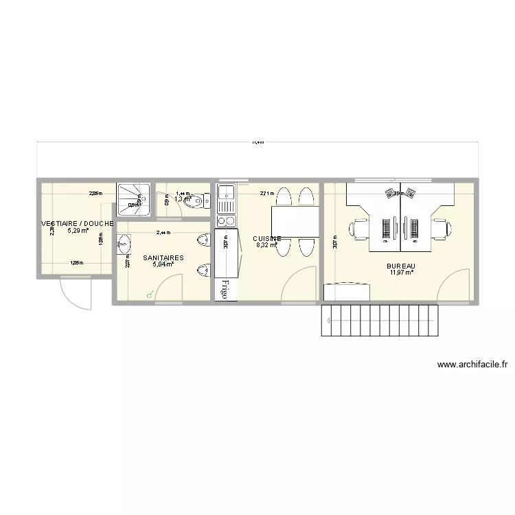 BUREAUX BEAUFORT. Plan de 