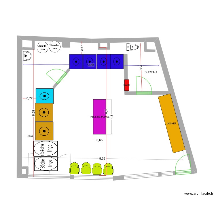 LAVERIE TOLSTOI. Plan de 0 pièce et 0 m2