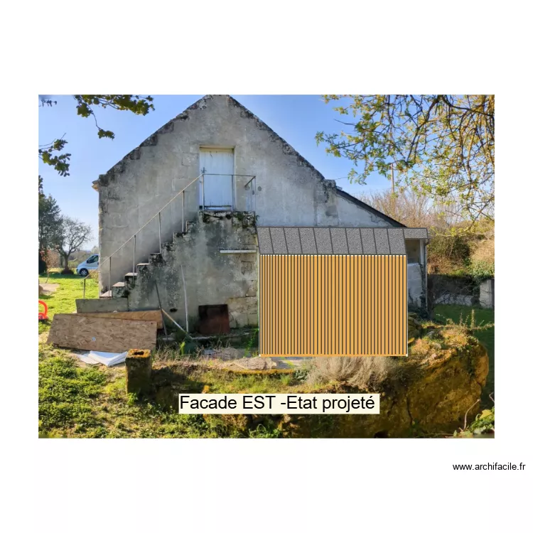 projet mathilde facade est. Plan de 