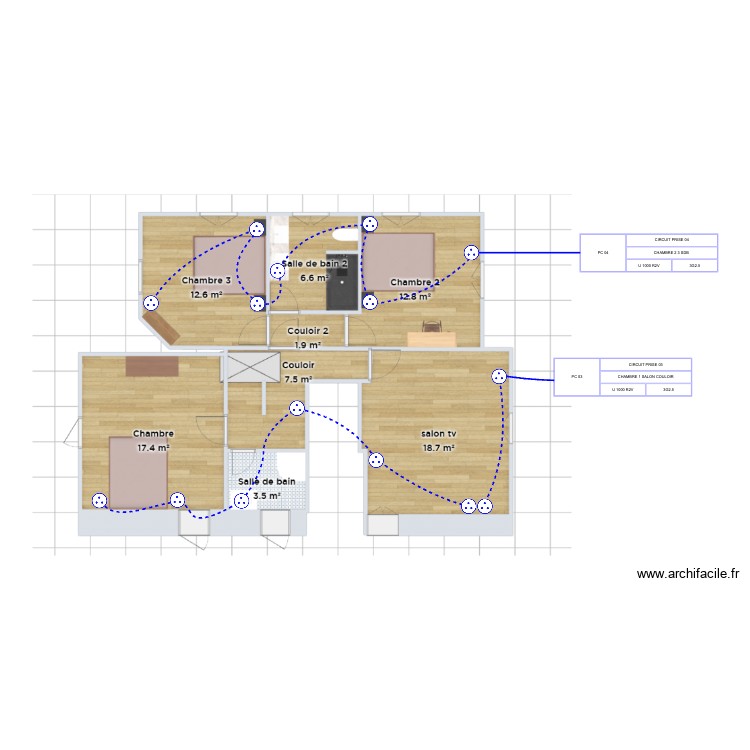 RIVAILLER ETAGE PC. Plan de 0 pièce et 0 m2