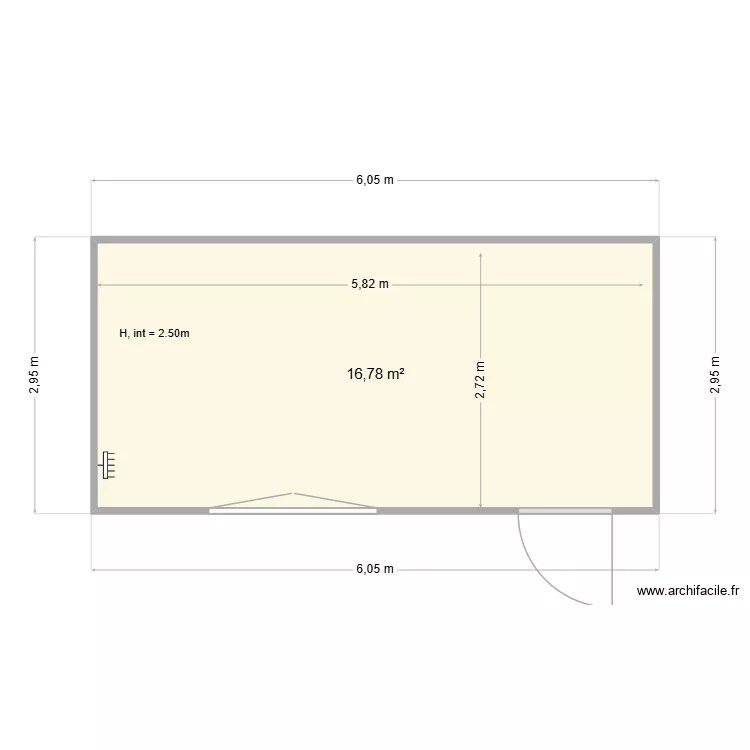 Comet Randstad. Plan de 1  et 17 m²