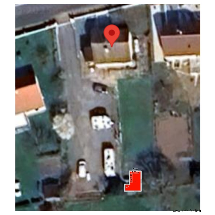 cabane jardin. Plan de 1 pièce et 15 m2