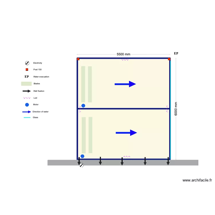 Mccole. Plan de 2  et 32 m²