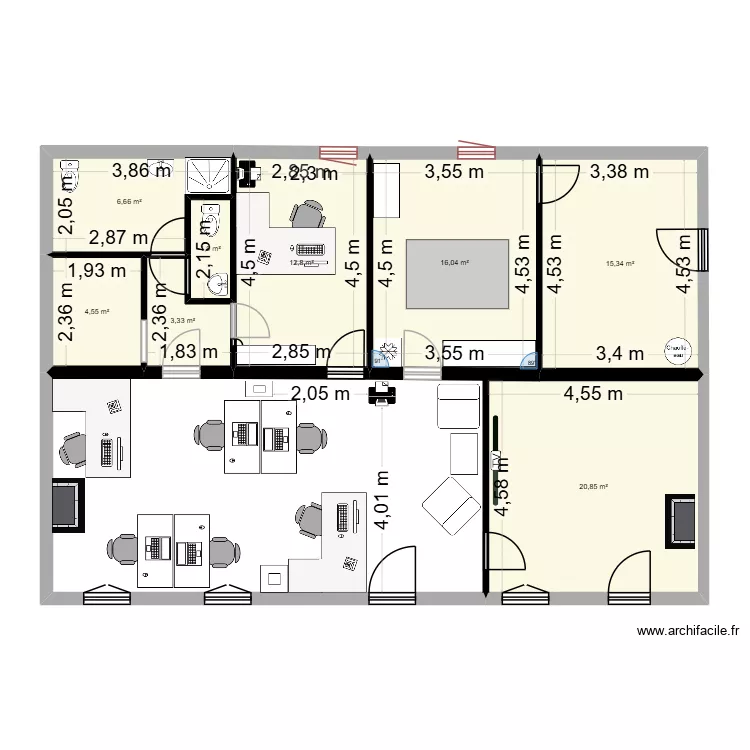 Maison Gradignan V2. Plan de 
