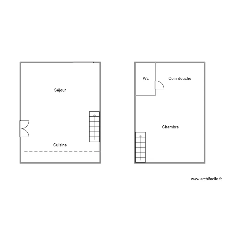 duplex. Plan de 