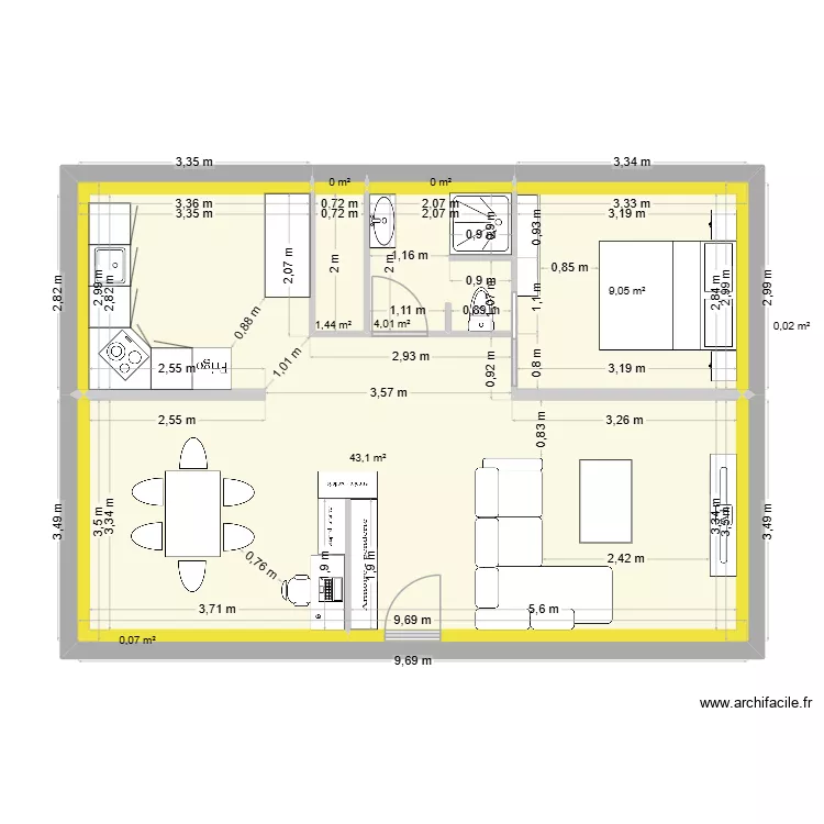Maison Plage Base Bis. Plan de Maison Plage Base Bis. Plan de