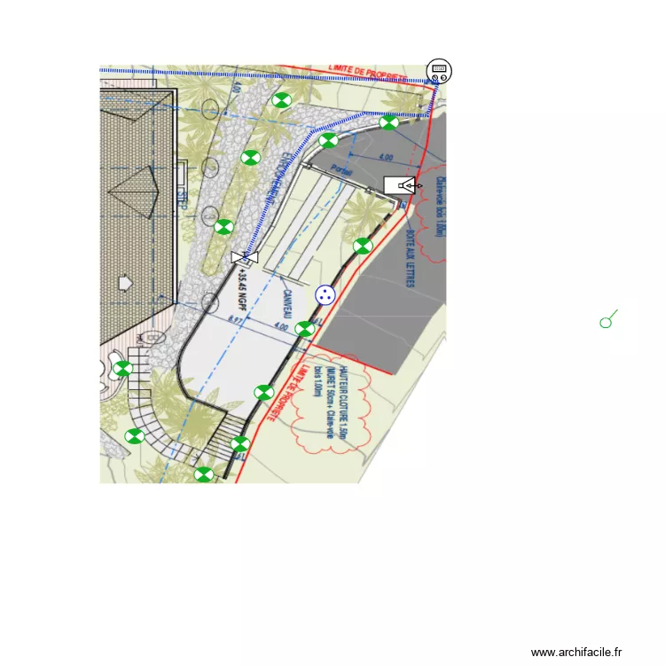 ENTREE STATIONNEMENT MOOREA. Plan de 