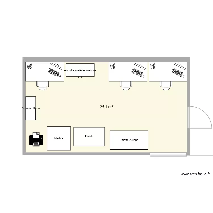 AQP. Plan de 1 et 25 m² AQP. Plan de 1 et 25 m²