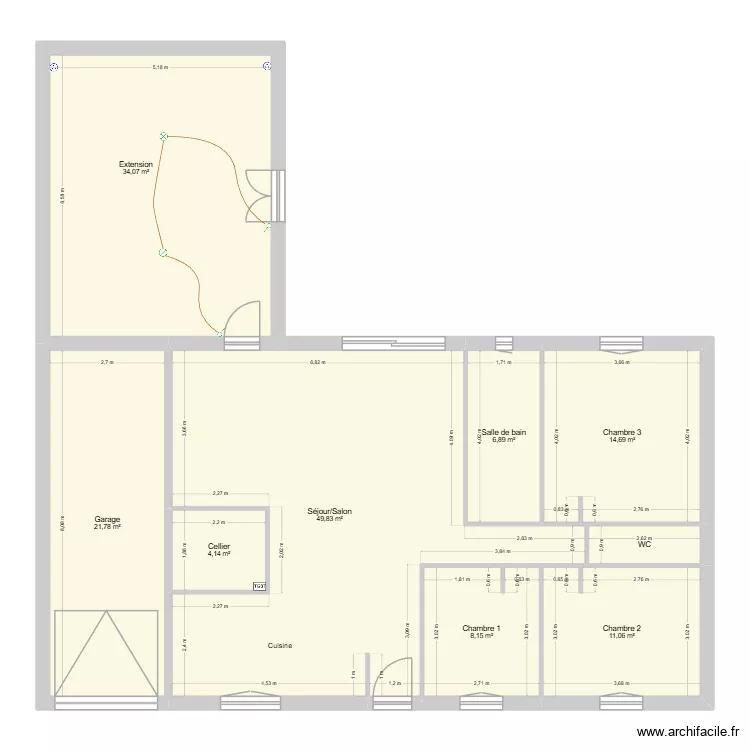 defontaine. Plan de 9  et 153 m²
