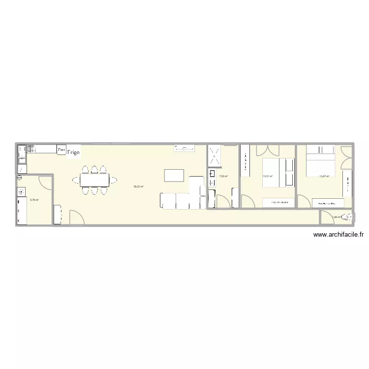 Salle de traite d&eacute;tail. Plan de 6  et 102 m²