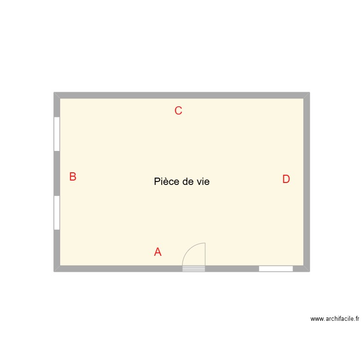 2507 TAFFOREAU. Plan de 1 pièce et 13 m2