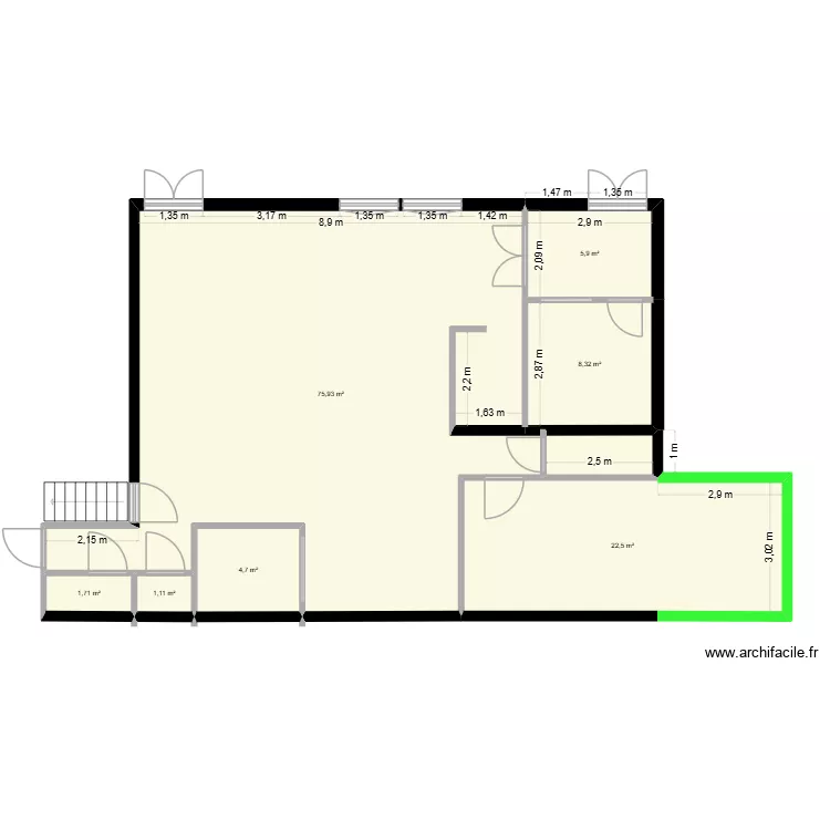 PARENTEA Pecq. Plan de 7  et 120 m²