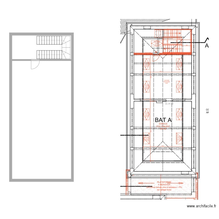 trieux bis +1 bat A. Plan de 2 pièces et 77 m2