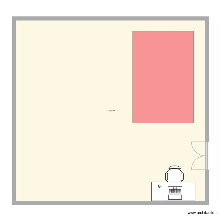 Tools-shop. Plan de 1  et 176 m²