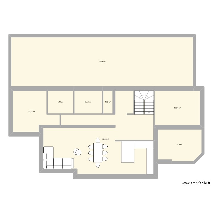 Maison NOYAL-CHATILLON. Plan de 15 pièces et 267 m2