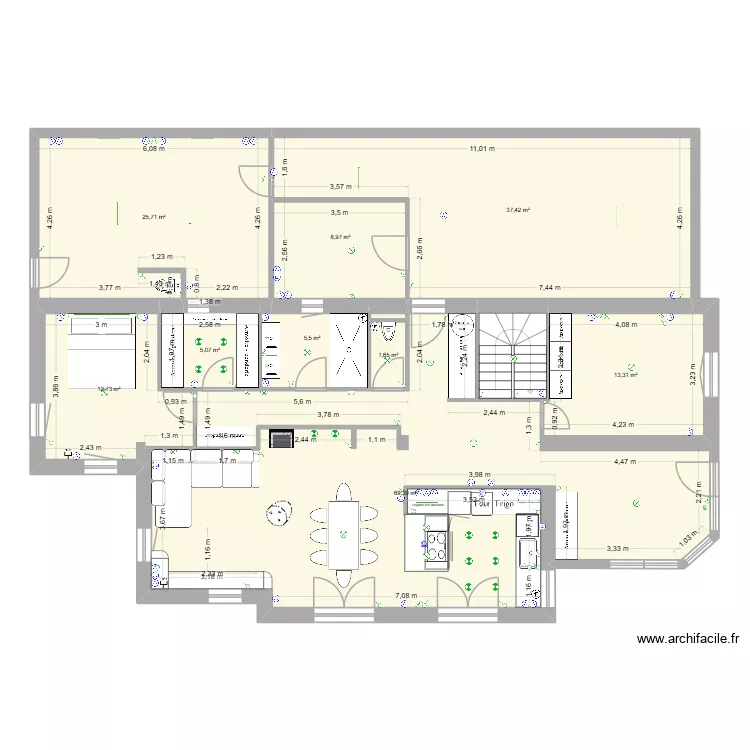 Maison NOYAL-CHATILLON. Plan de 19  et 263 m²